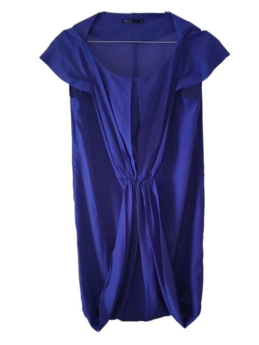 Tokito Shift Gathered Front Short Cap Sleeve Dress